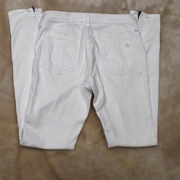 Rag & Bone Skinny White Zipper Capri Jeans Size 26 - Picture 11 of 13